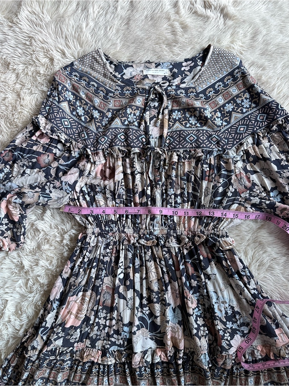 Spell & the Gypsy Amethyst Play Dress in Nightfall Print Boho Size M - Picture 7 of 15